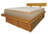 Matrix Platform Bed Frame. Natural Oak. Sustainably harvested will properly support and mattress including memory foam, latex and softside waterbeds
